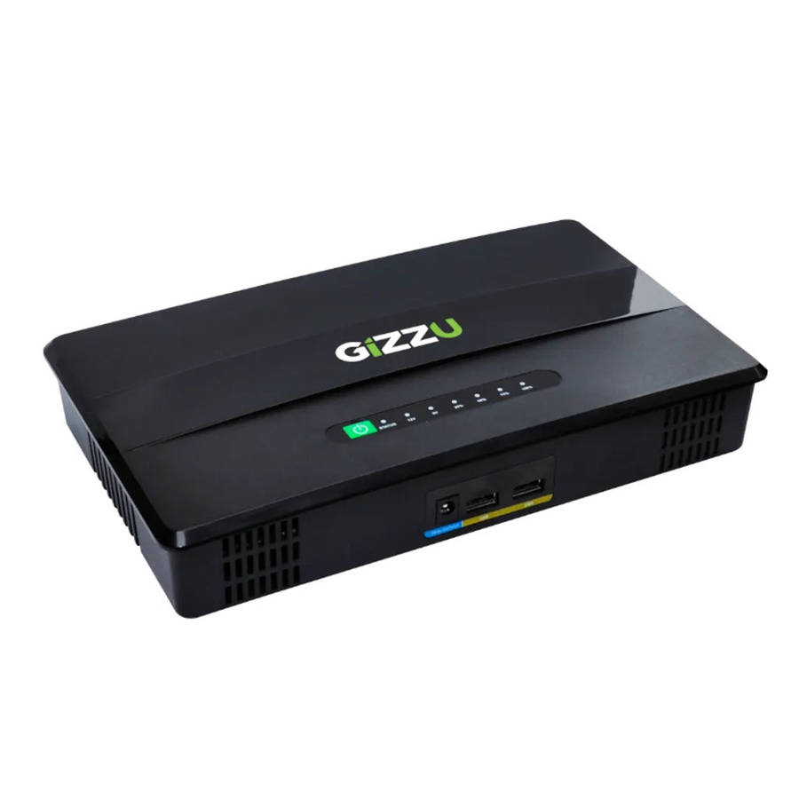 GIZZU 60W 65WH 17600MAH MINI POE DC UPS LITHIUM - BLACK