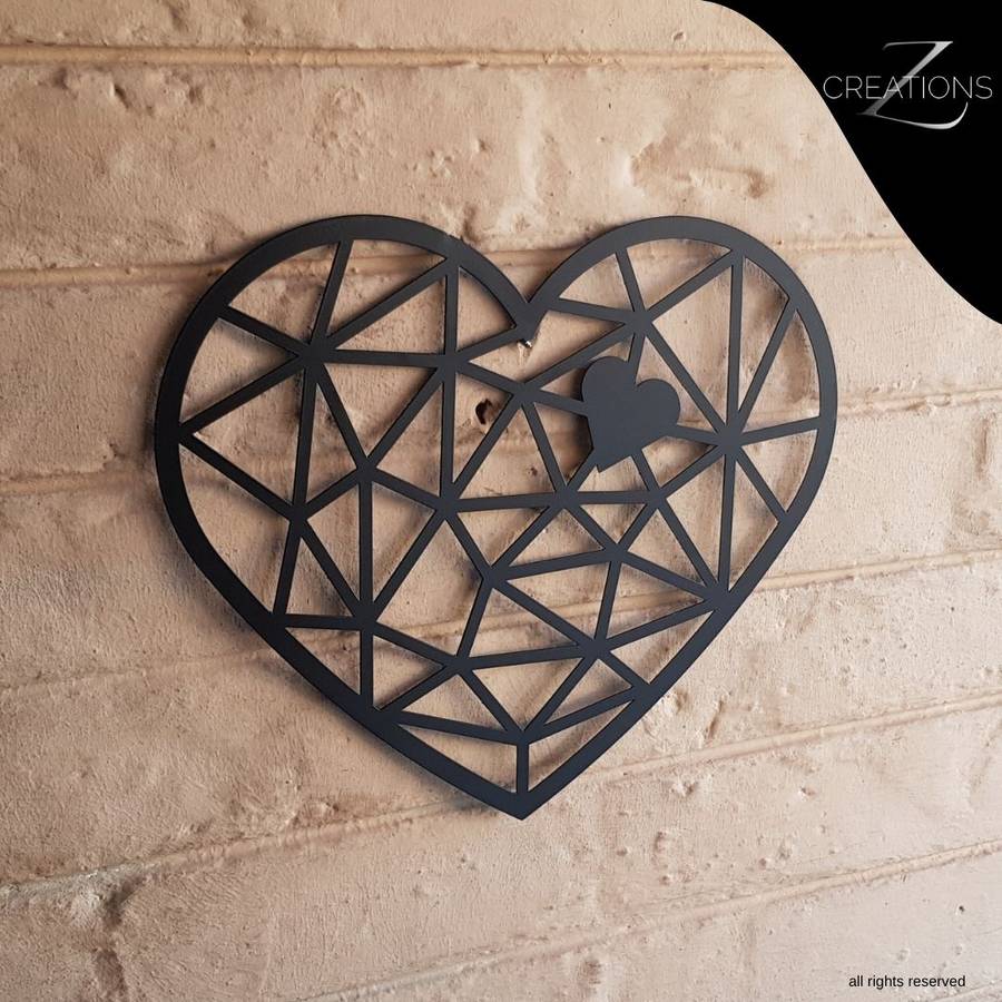 Steel 2x Heart Wall Art
