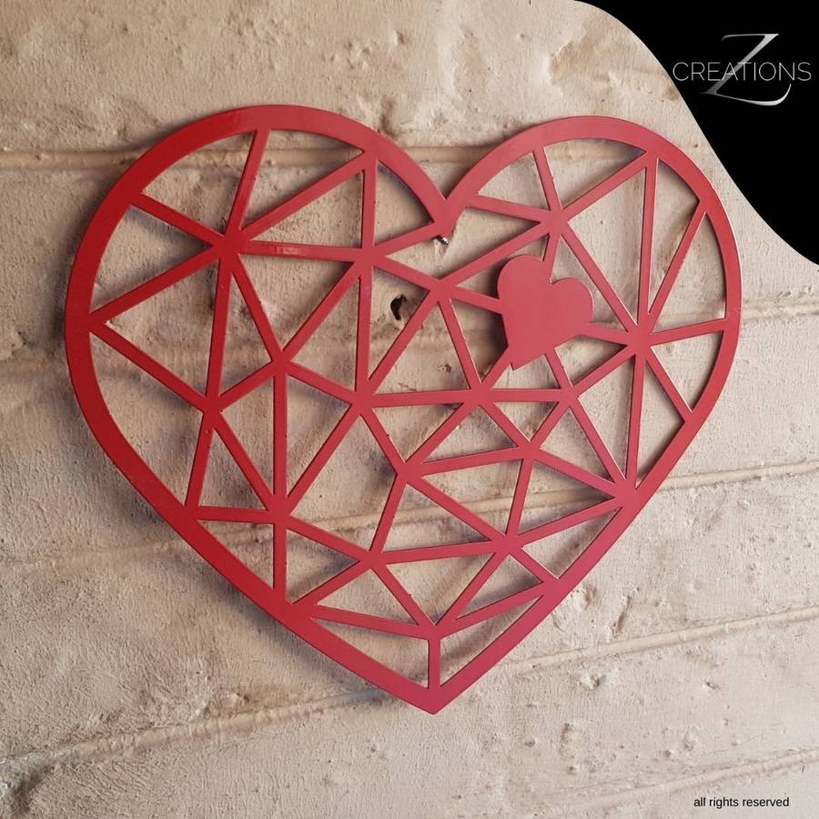 Steel 2x Heart Wall Art