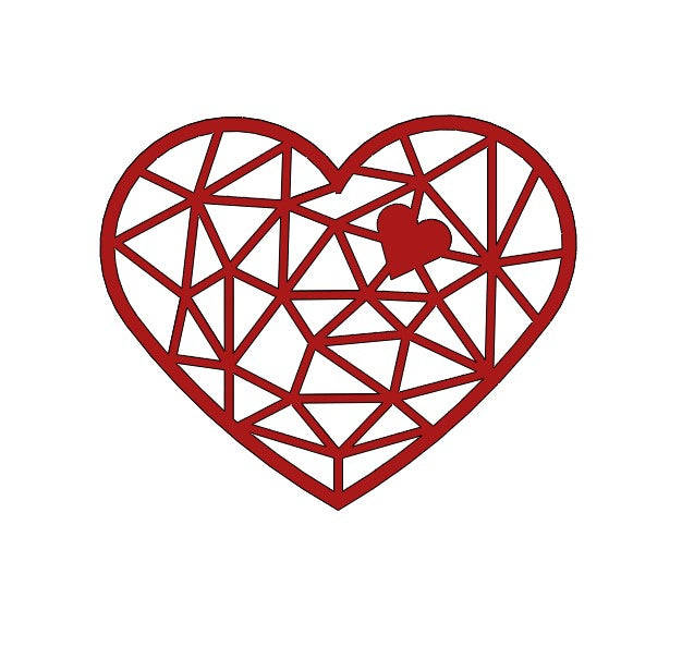 Steel 2x Heart Wall Art