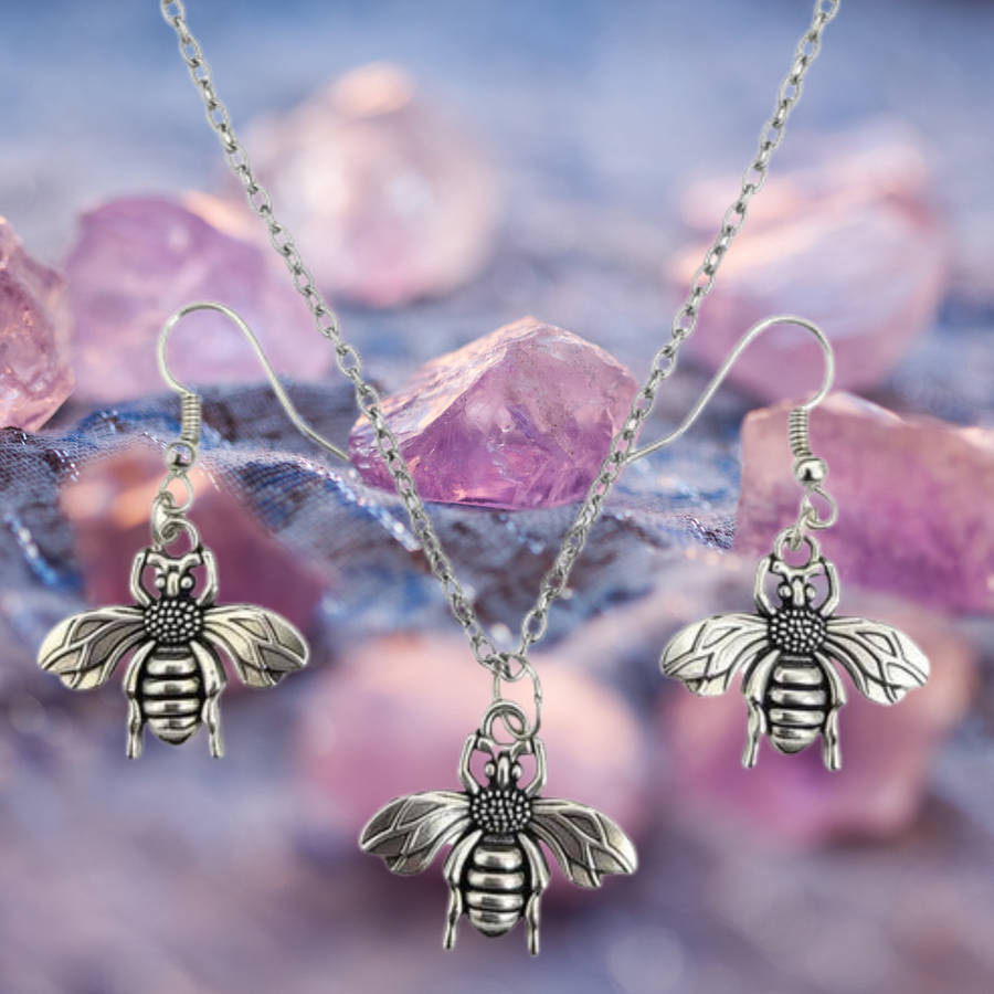 Bee Harmony Necklace & Earring Set
