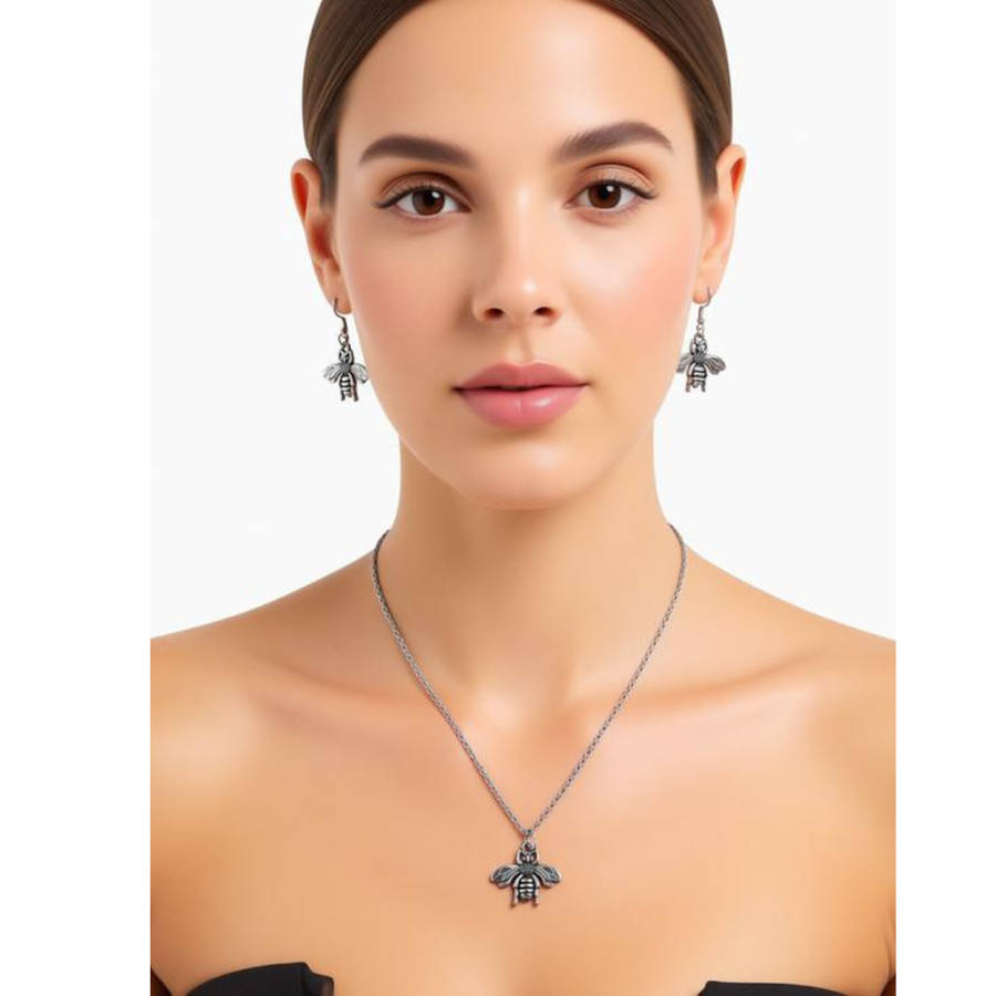 Bee Harmony Necklace & Earring Set