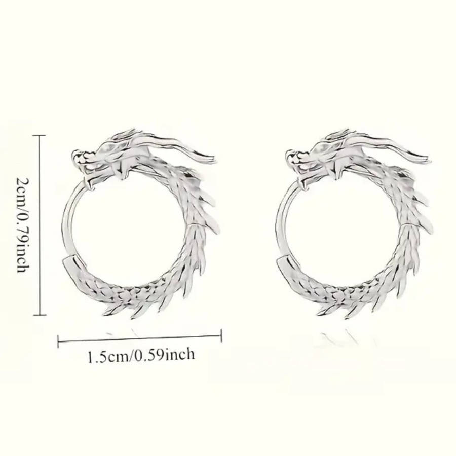 Dragons Embrace Hoop Earrings