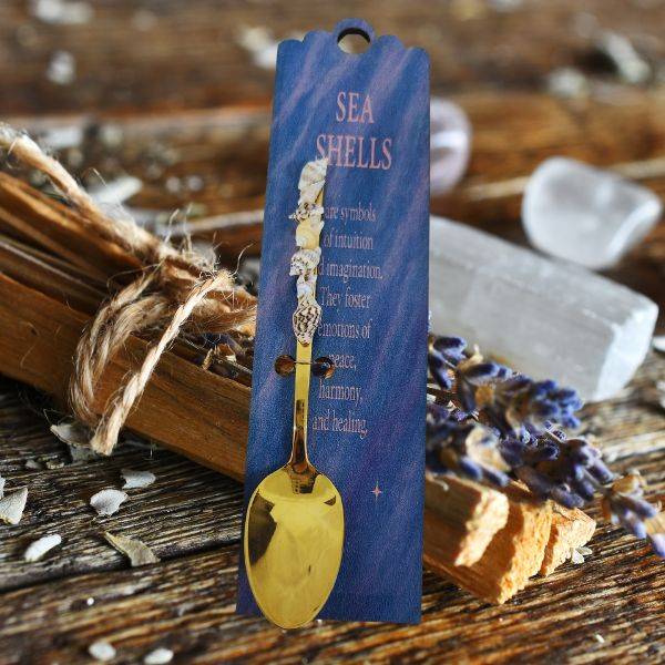 Golden Seashell Altar Spoon