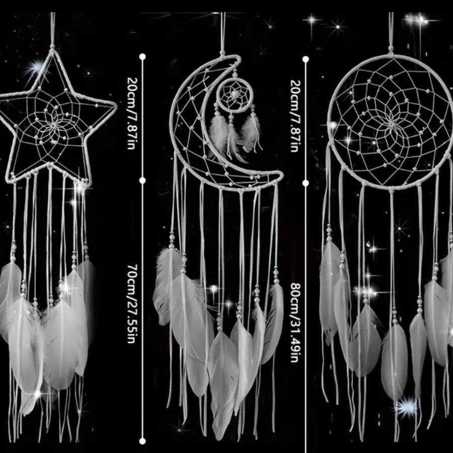 White Moon Dreamcatcher  Guardian of Peaceful Dreams 