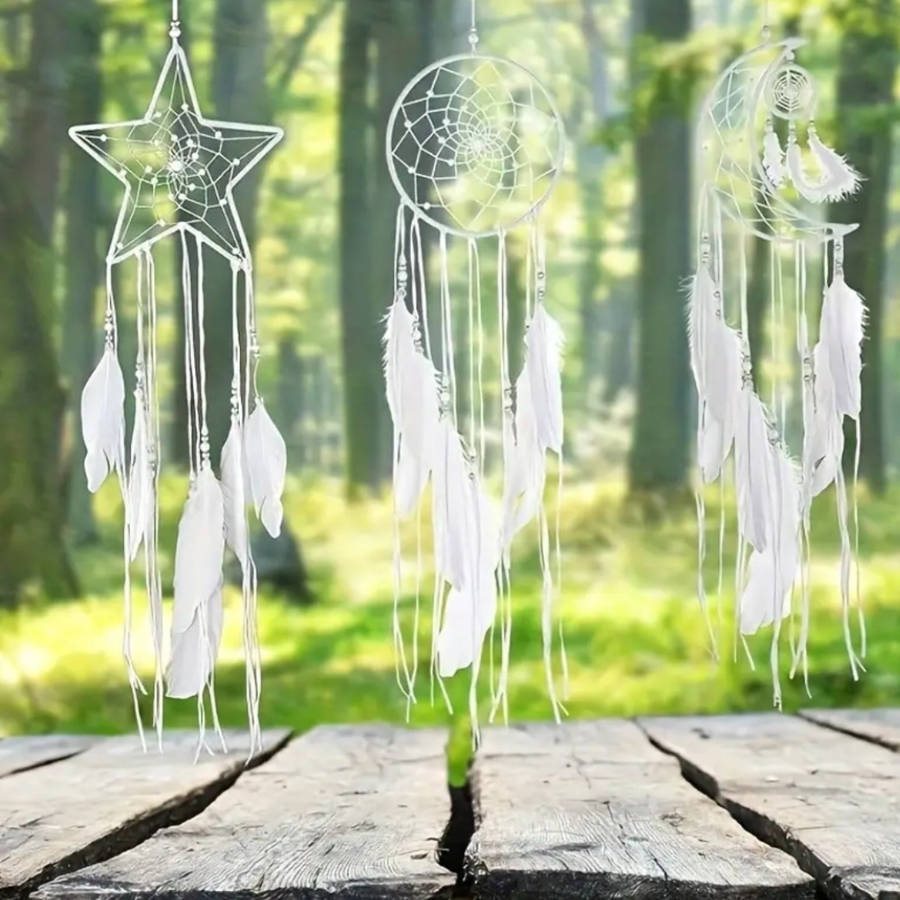  White Moon Dreamcatcher  Guardian of Peaceful Dreams 