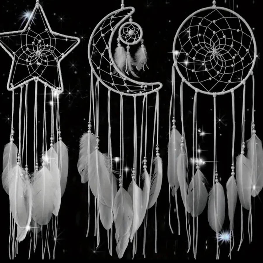  White Moon Dreamcatcher  Guardian of Peaceful Dreams 