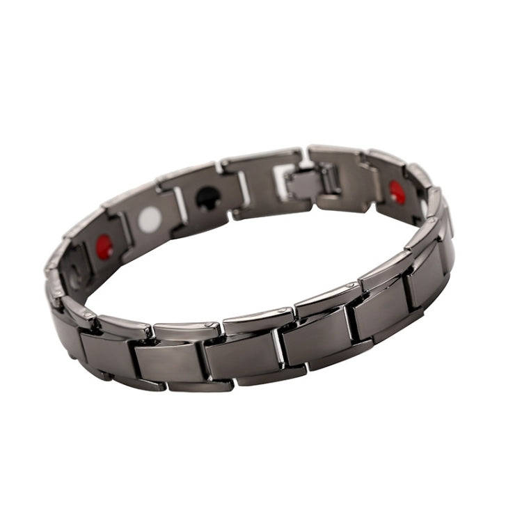 Men Detachable Titanium Steel Magnetic Therapy Bracelet Jewelry(Black)