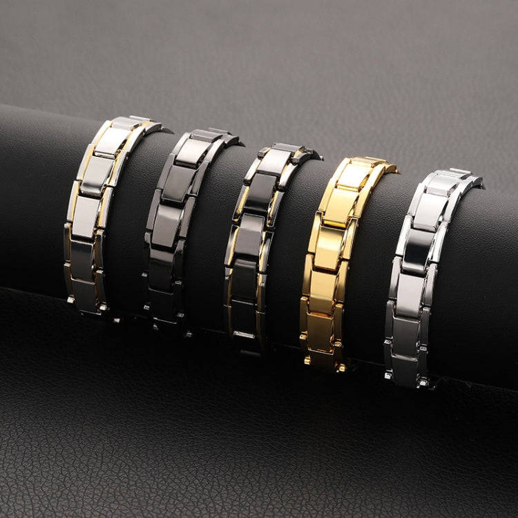Men Detachable Titanium Steel Magnetic Therapy Bracelet Jewelry(Black)