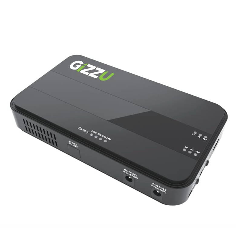 GIZZU 36W 32Wh 8800mAh Mini Dual DC UPS Lithium