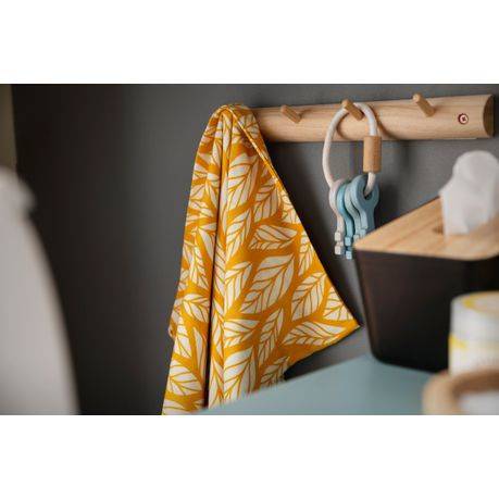 JenJen Bamboo&Cotton Swaddle Blanket-Mustard Leaves