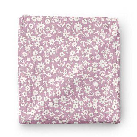 JenJen's Bamboo & Cotton Swaddle Blanket - Pink Flower