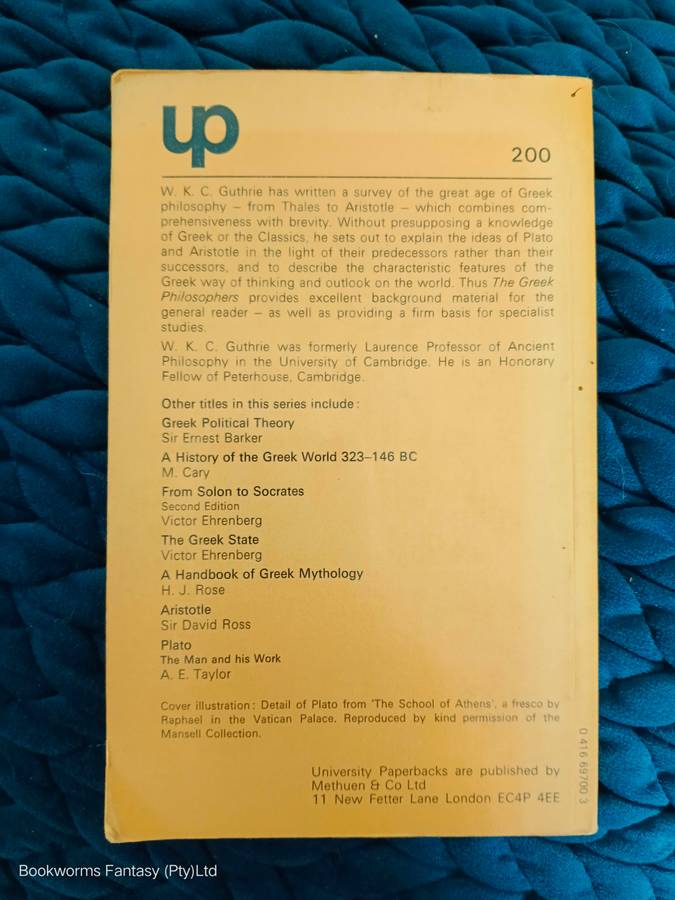 The Greek Philosophers by W.K.C. Guthrie