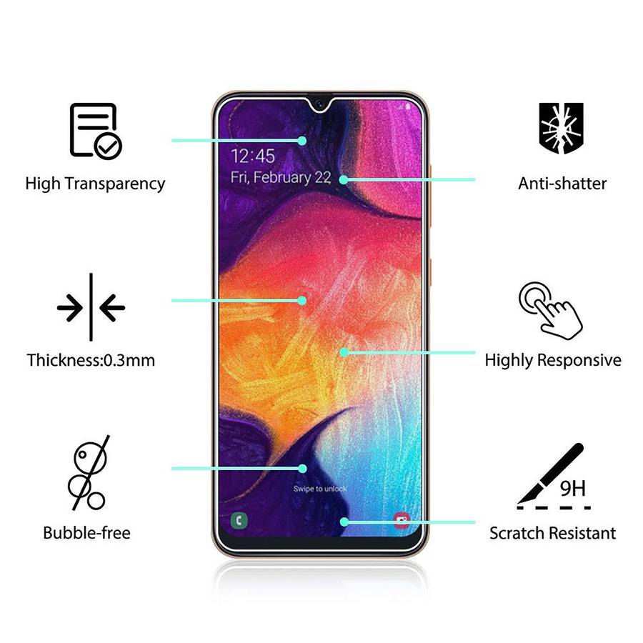 Tempered Glass Screen Protector for Samsung Galaxy A30s (Pack of 2)