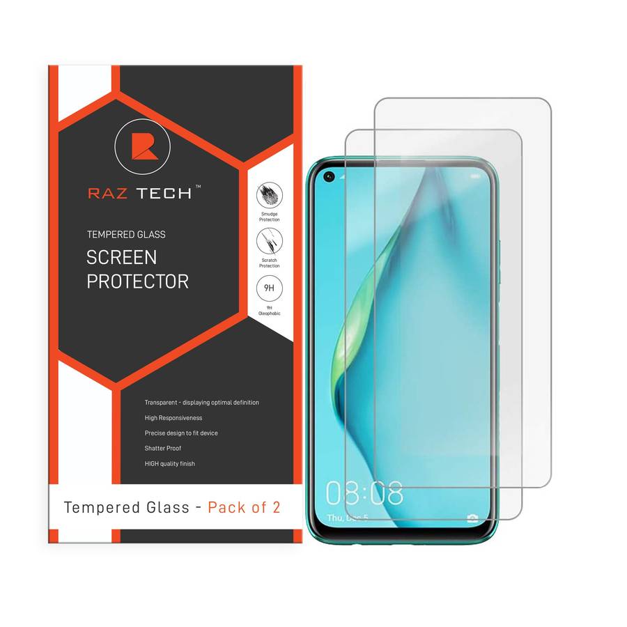 Tempered Glass for Screen Protector Huawei P40 lite (Pack of 2)