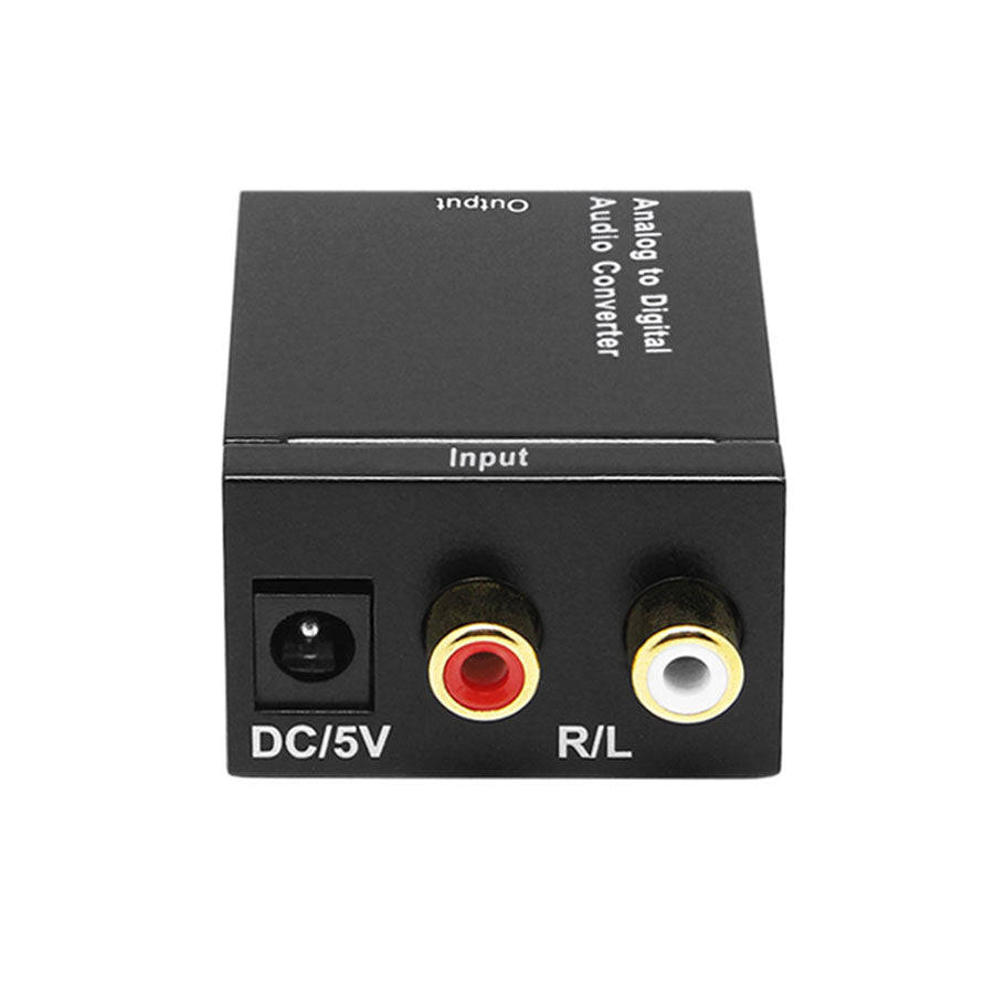 Analog to Digital Audio Converter Adapter for PC DVD Amplifier - Black