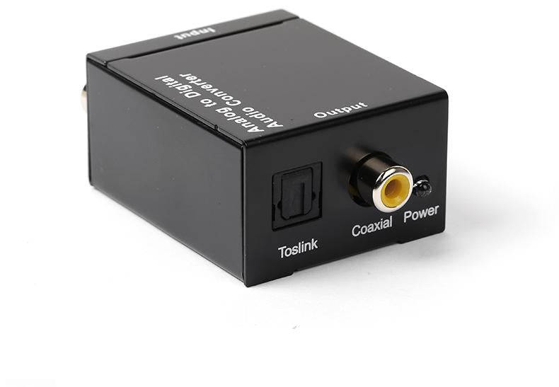 Analog to Digital Audio Converter Adapter for PC DVD Amplifier - Black