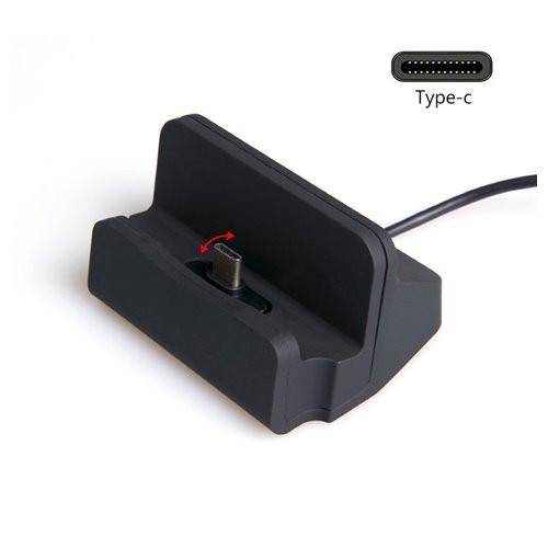 Charge and Sync Dock Stand for USB-C Type C Smartphones - Black