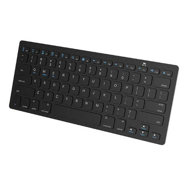 Mini Wireless Keyboard for Apple BT Keyboard PC Tablet Laptop Keyboard - Black