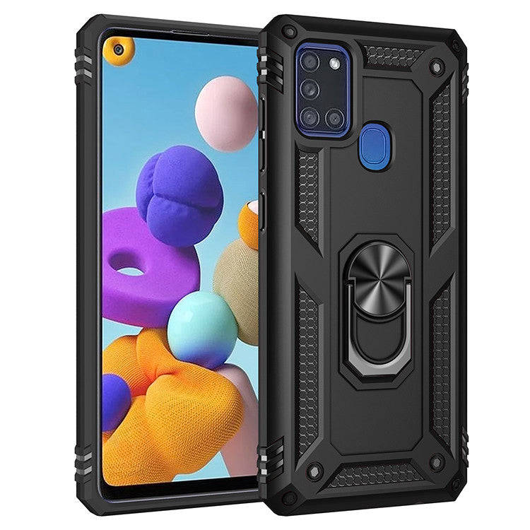 Shockproof Armor Stand Case Samsung Galaxy A21s (SM-A217F) - Black