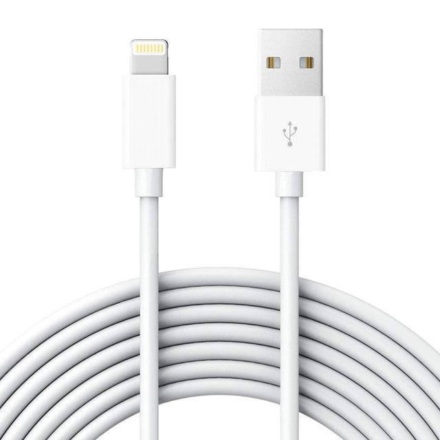 iPhone USB Charging Cable for iPhone 5, 6, 7, 8 and X - White (Pack of 2)