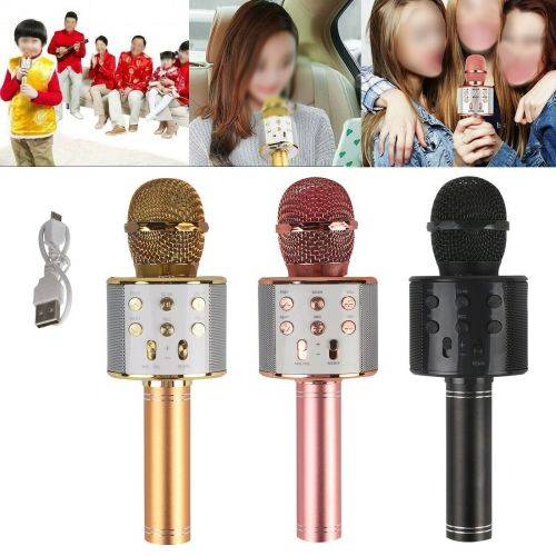 Wireless BT Karaoke Microphone USB Speaker Consender Handheld Microphone for KTV