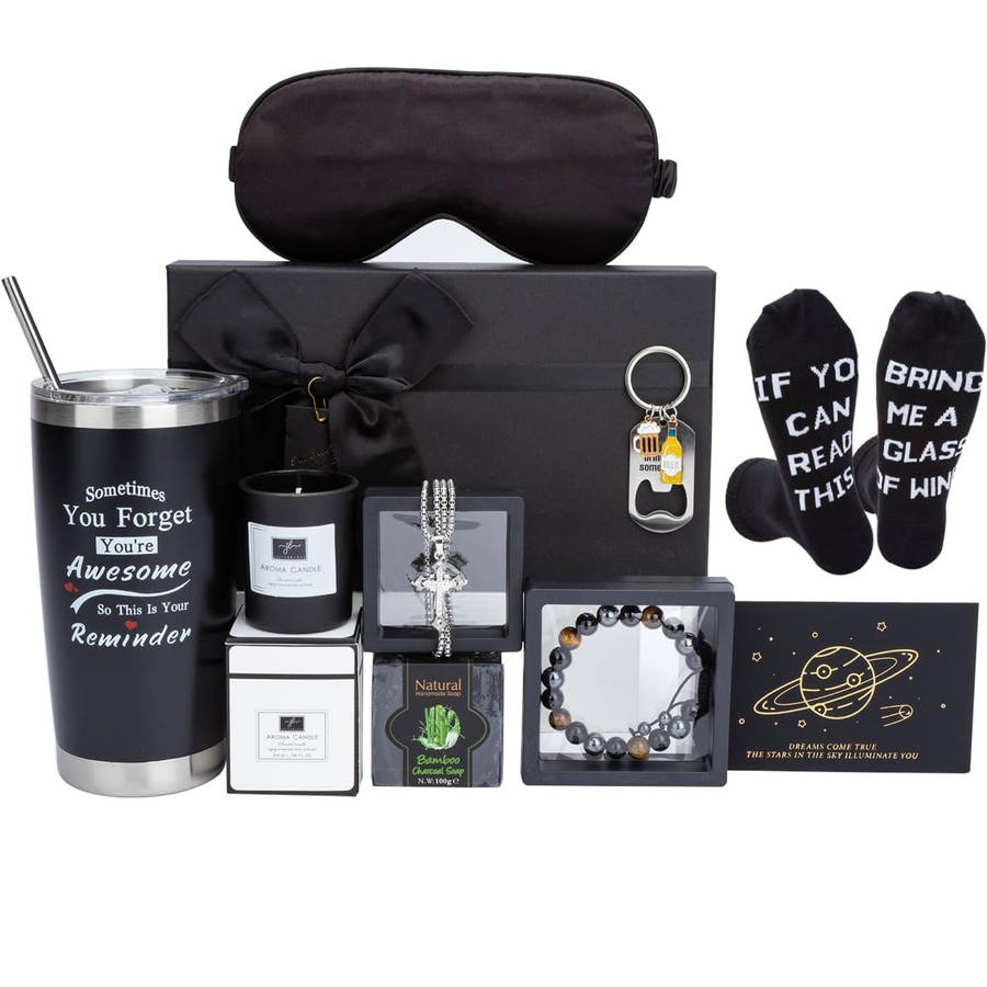 Men Self Care & Relaxation Package - 10 Pieces Gift Box for Him