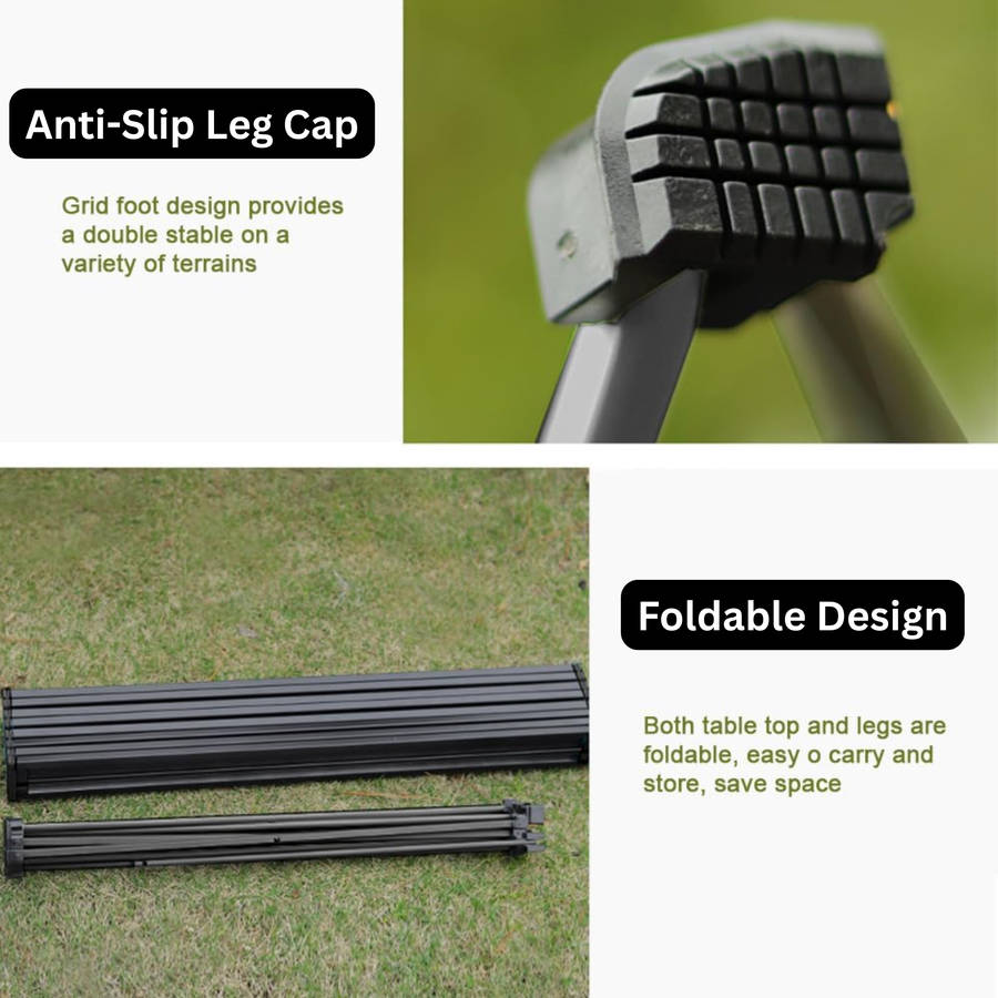 Portable Outdoor Folding Camping Table With Bag, Braai, Beach, Hiking