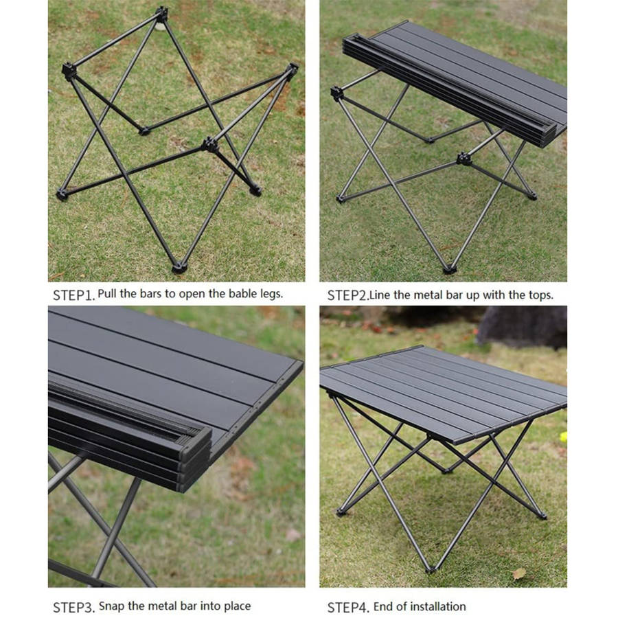 Portable Outdoor Folding Camping Table With Bag, Braai, Beach, Hiking