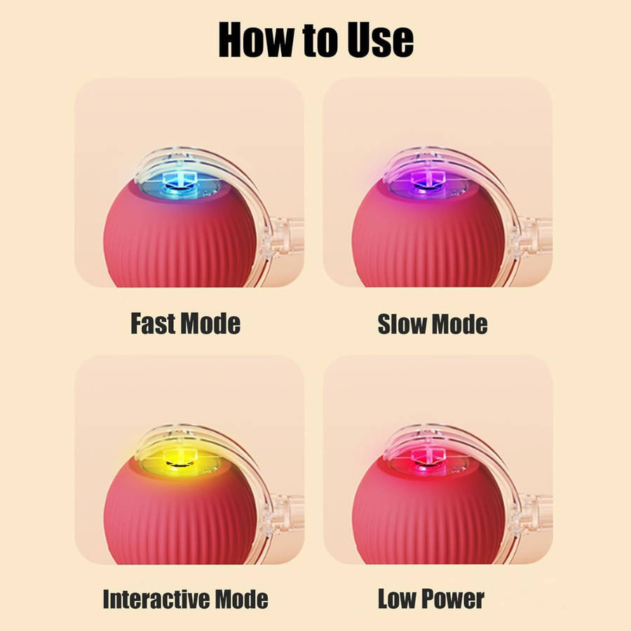 Rechargeable Interactive Cat Ball Toy, Dog Ball Toy, Smart Rolling Pet Ball