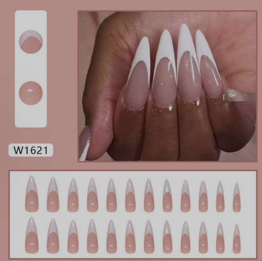 Sharp and Chic Frenchies Press On Nails