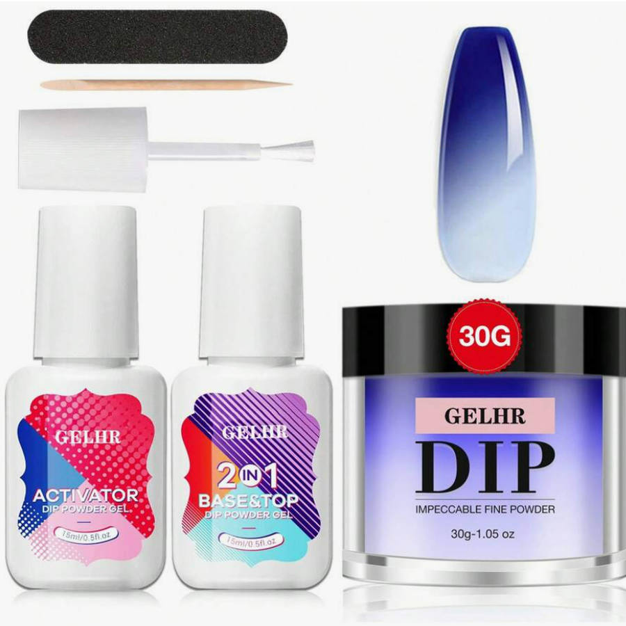 GELHR Temperature Change Dip Powder - Ombre Royal Blue