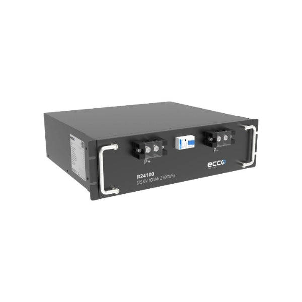 Ecco 2.56 KWh 25.6V 100AH Lithium LifePO4 Battery R24100