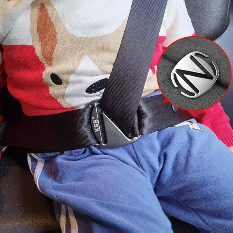 Car Seat Belt Adjuster Child Anti Strangler Neck Seat Fixed Limiter(Pistol Color)