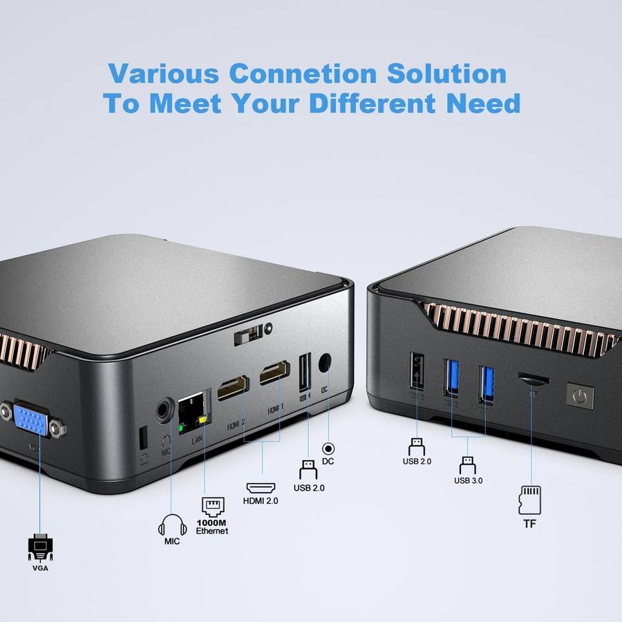 GK3V Pro Windows 11 Pro Mini PC, Intel Celeron N5105 CPU, Memory:16GB+256GB(EU Plug)