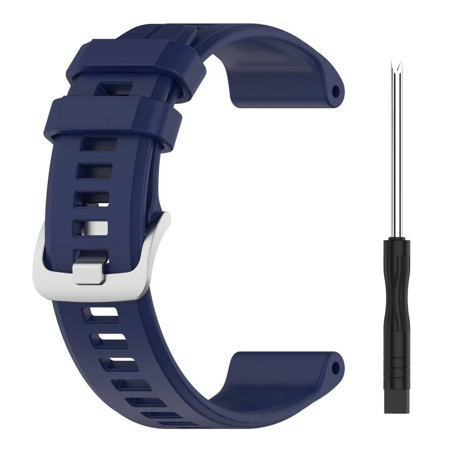 For Garmin Fenix 6 Pro GPS 22mm Solid Color Silicone Watch Band(Dark Blue)
