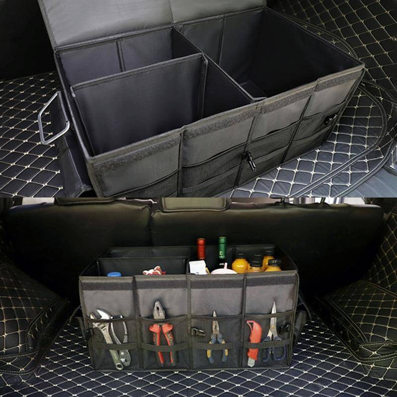 Car Trunk Foldable Storage Box, Capacity: 66L (Grey)