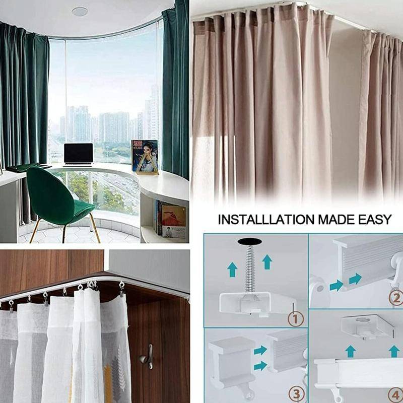 Model Steel Rail Bending Curtain Rail Flexible Guide Set, Size: 5m