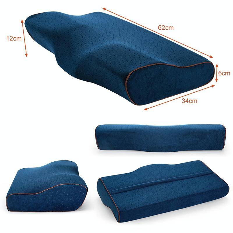 Butterfly Shape Memory Foam Snorked Pillow Slow Rebound Health Care Cervical Pillow, Dimensions: ...