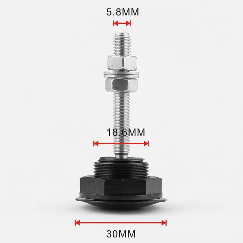 Car Mini Stainless Steel Quick-pins Push Button Billet Hood Pins Lock Clip Kit (Silver)