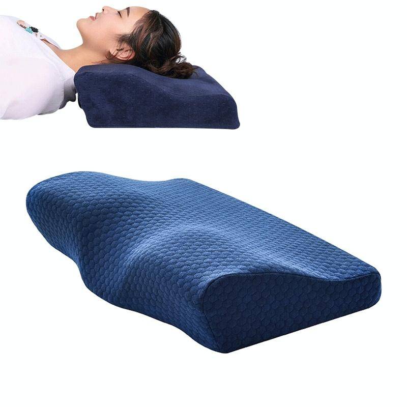 Butterfly Shape Memory Foam Snorked Pillow Slow Rebound Health Care Cervical Pillow, Dimensions: ...