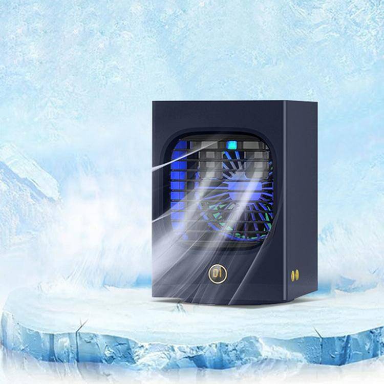 Small Home Desktop Air Conditioner Chiller Cooling Fan(Black)