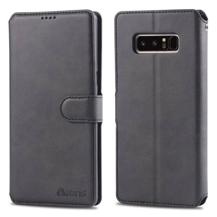 For Galaxy Note 8 AZNS Calf Texture Magnetic Horizontal Flip PU Leather Case with Holder & Card S...