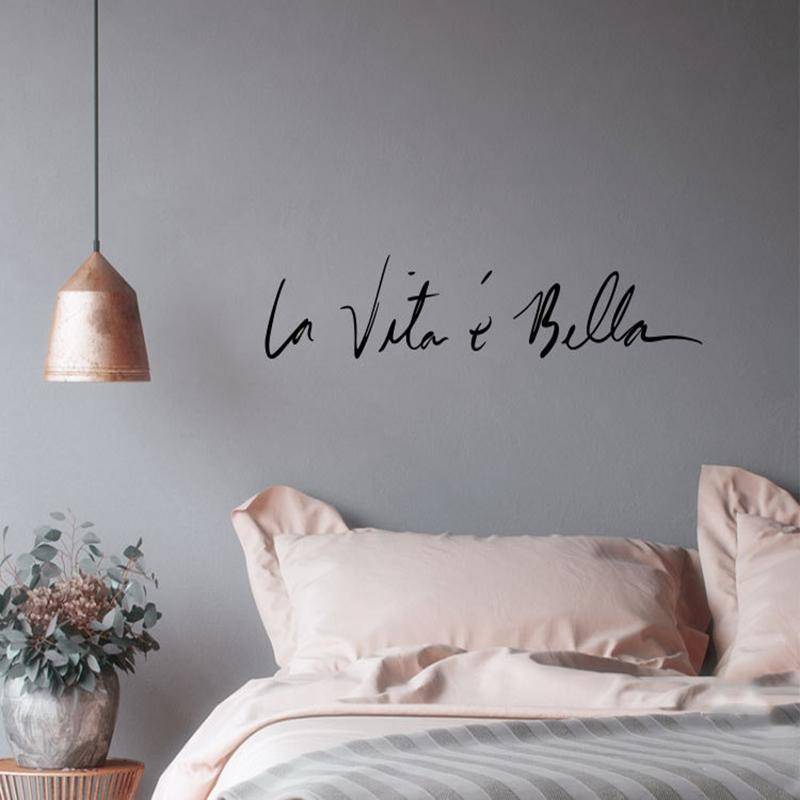 Italian Beautiful Life Decorative Wall Stickers, Size:40x8cm(Gold)