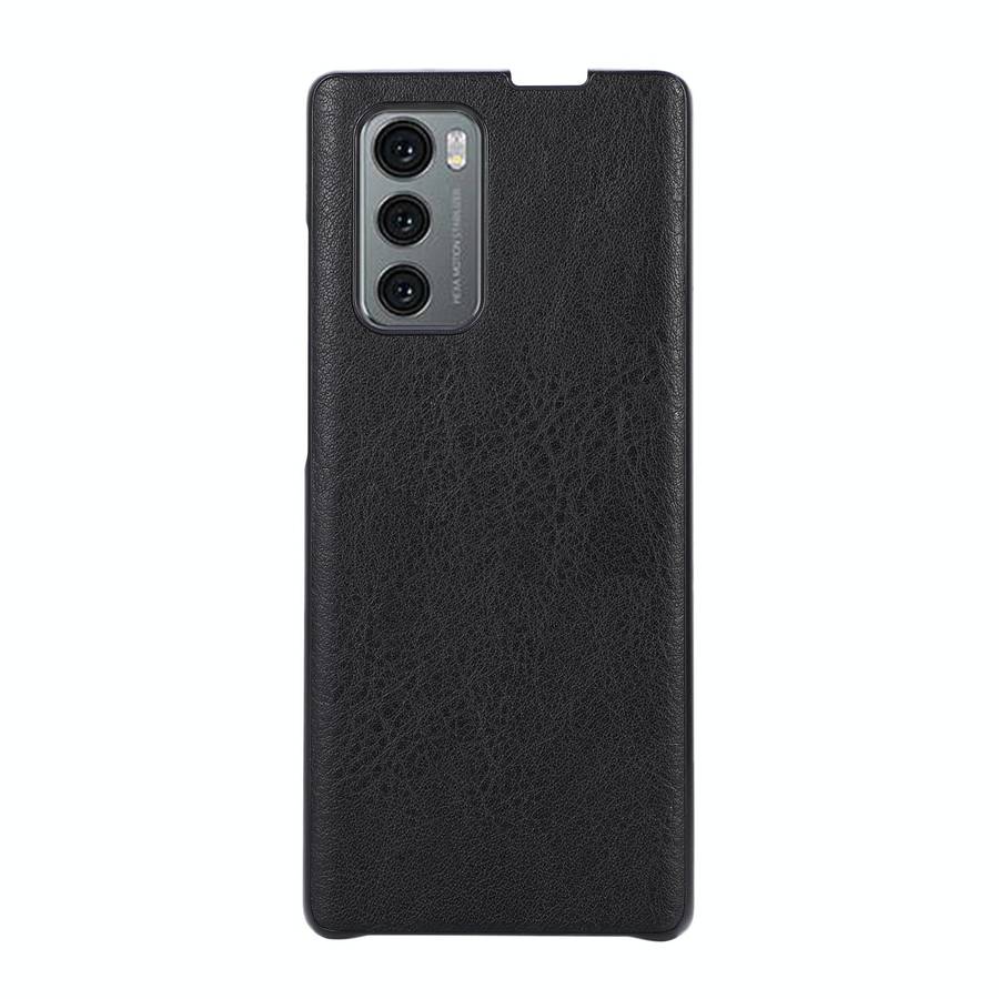 For LG Wing 5G FaletteTexture PU+TPU+PC Shockproof Phone Case(Black)