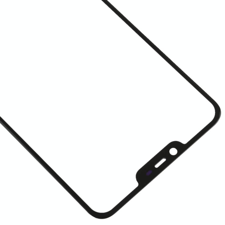 For OPPO A5 / A3s Front Screen Outer Glass Lens (Black)