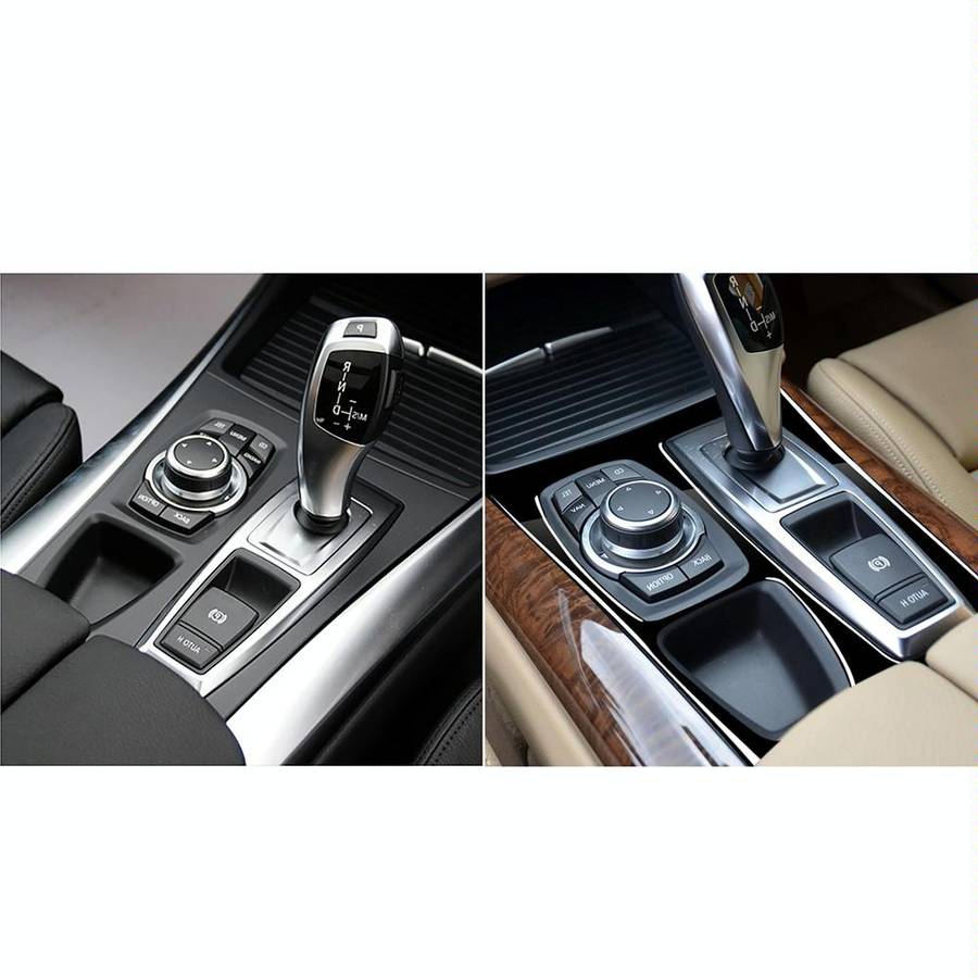 Car Right Drive Gear Panel Decorative Sticker for BMW X5 E70 2008-2013 / X6 E71 2009-2014(Black)