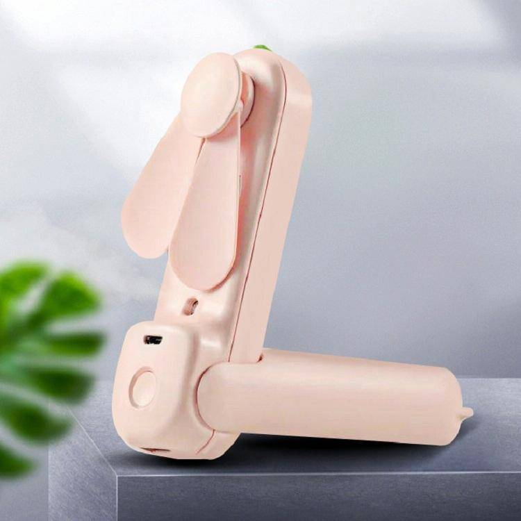 Portable Handheld Multifunction Fold Spray Fan Mini Electric Fan(Girl Pink)