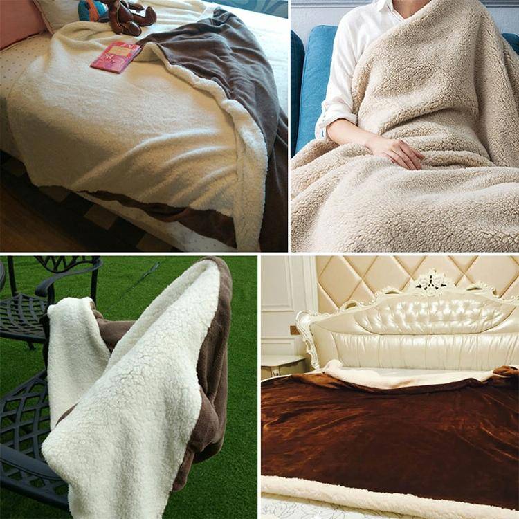 Winter Sofa Blanket Double Thick Cashmere Coral Fleece Ofice Nap Blanket, Size:1.5x2m(Silver Grey)