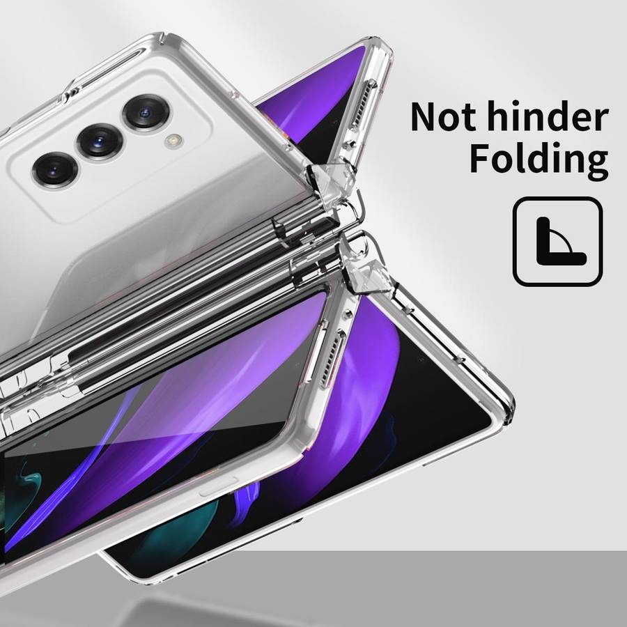 For Samsung Galaxy Z Fold2 5G Macaron Hinge Phone Case with Stylus Pen Fold Edition & Protective ...